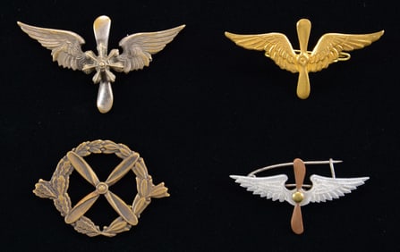 LOT OF WWI ERA INSIGNIAS & PINS.