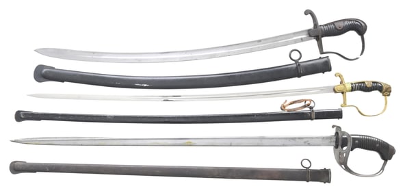 3 MILITARY SWORDS