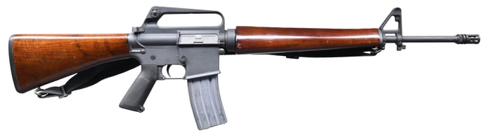 COLT SP1 RIFLE WITH BEAUTIFUL HARDWOOD FURNITURE.