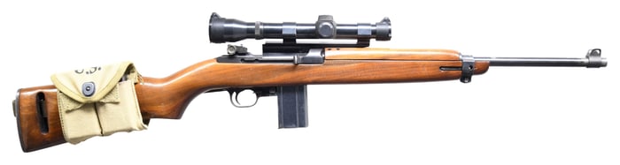 UNIVERSAL M1 CARBINE WITH WEAVER SCOPE AND MOUNT.