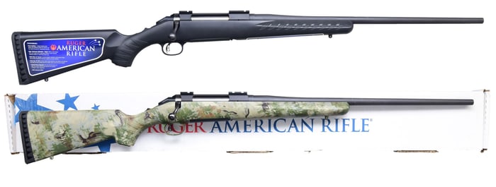 2 RUGER AMERICAN BOLT ACTION RIFLES WITH