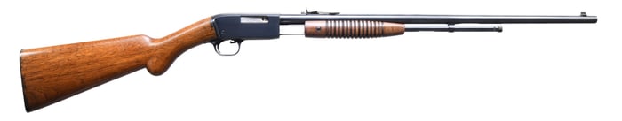 BELGIAN FN TROMBONE MODEL SLIDE ACTION RIFLE.