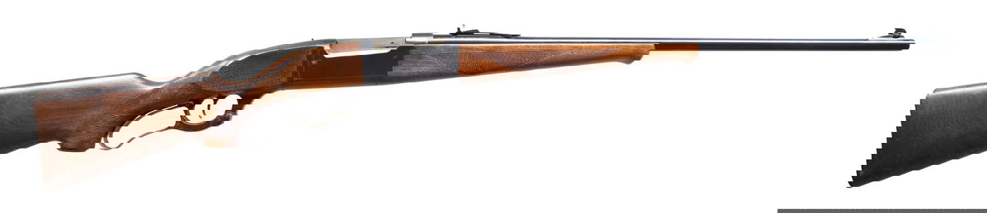 SAVAGE MODEL 99-EG LEVER ACTION RIFLE.: Cal. 300 Savage. S# 647197. Bbl. 24" round. Ramp mounted bead front sight w/ sporting rear sight. Action features brass rotary mag., left side shell counter, cocking indicator & bent tab safety. Blue