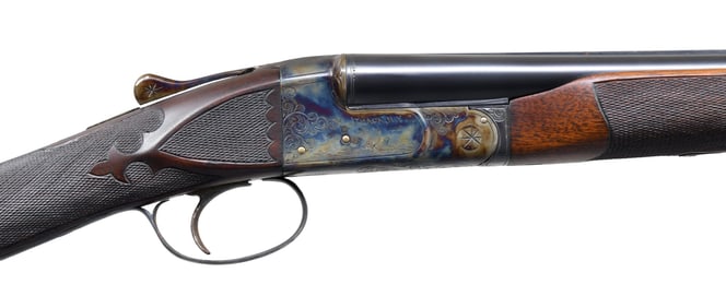 CUSTOM ENGRAVED 28 GAUGE ITHACA NID SXS SHOTGUN