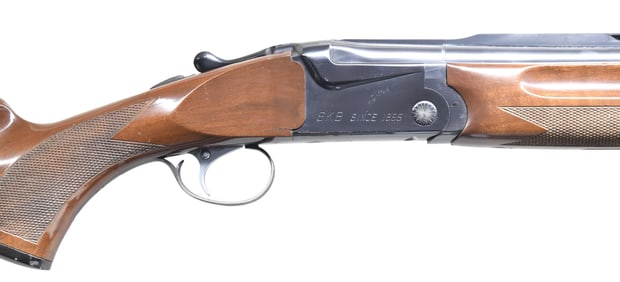 SKB ARMS CROWN MATCH 505 TRAP O/U SHOTGUN.