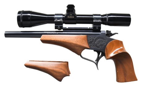 THOMPSON CENTER CONTENDER SINGLE SHOT PISTOL.