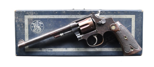 SMITH & WESSON 22/32 HE DA REVOLVER.
