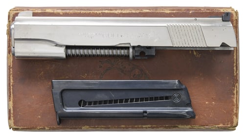 NICKEL COLT 1911 22 LR CONVERSION KIT.
