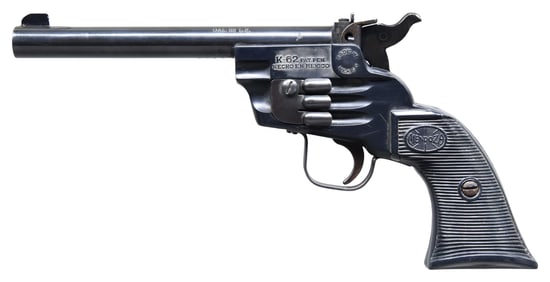 MENDOZA MODEL K-62 SINGLE SHOT PISTOL.