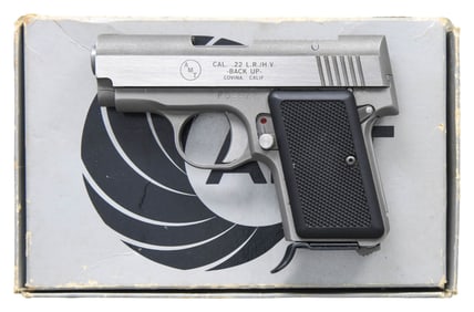 AMT BACK-UP SEMI AUTO PISTOL.