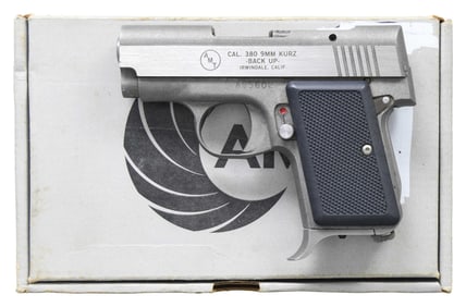 AMT BACKUP SEMI AUTO PISTOL.