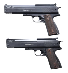 TWO BEEMAN P1 MAGNUM AIR PISTOLS.