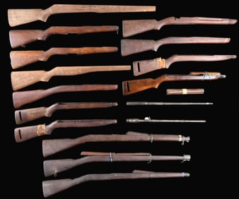 DESIRABLE GROUPING OF US MILITARY STOCKS, BARRELS