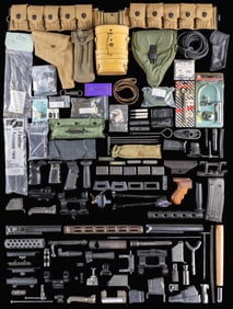 LARGE GROUP OF MISC. PARTS & MILITARIA.
