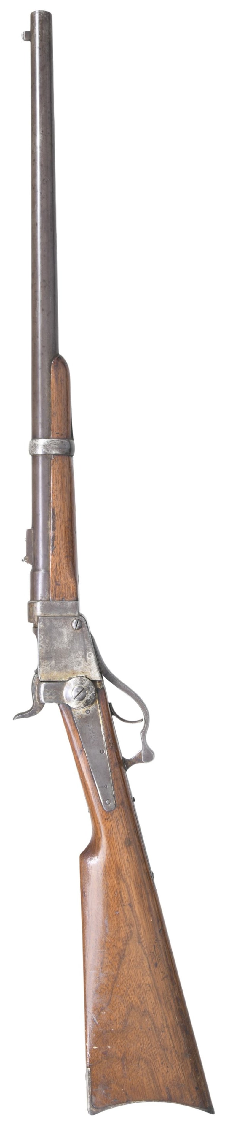 STARR BREECHLOADING CARTRIDGE SADDLE RING CARBINE.: Cal. 52. S# 3031. 5000 of this improved rimfire carbine were made and delivered to army in 1865, most after hostilities but continued in service for occupation forces. Carbine is mostly identical to 1