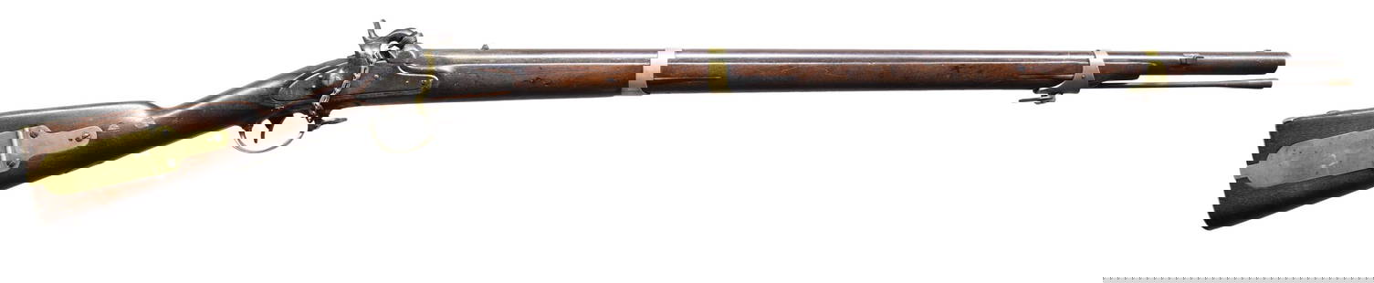 SCARCE CONFEDERATE ALTERED TRYON CONTRACT: MISSISSIPPI RIFLE. Cal. 54. NSN. Tryon contract 1841 "Mississippi" rifles seemed to mostly end up in southern armories after the Mexican War and this interesting rifle has 1846 dated lock and an 1844