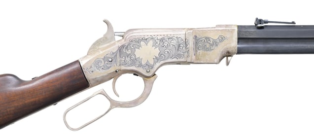 FAKE NIMSCHKE SIGNED ENGRAVED HENRY RIFLE.