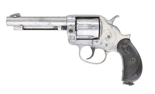 ANTIQUE COLT MODEL 1878 FRONTIER DOUBLE ACTION: REVOLVER. Cal. 45 Colt. S# 12199. Bbl. 5 1/8". According to The Book of Colt Firearms by R.L. Wilson, this example was the final Model 1878 Frontier double action revolver, mfg. by Colt in 1883, with