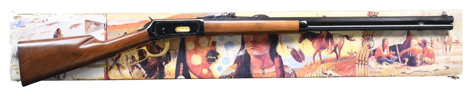 WINCHESTER MODEL 94 WINCHESTER CLASSIC LEVER: ACTION RIFLE WITH STYROFOAM INSERT & SLEEVE. Cal. 30-30. S# 3210109. Bbl. 26". Model 94 Winchester Classic lever action rifle mfg. by Winchester. The left quarter flat of the octagonal bbl. is marked