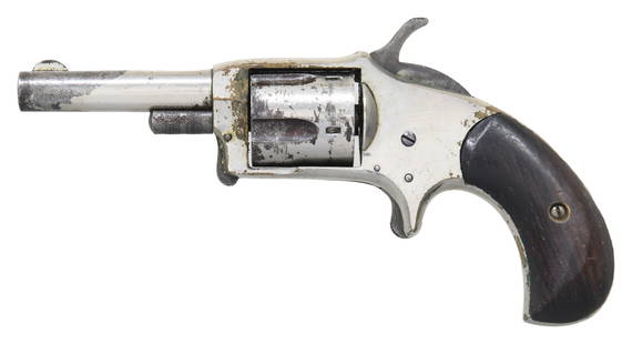 WHITE JACKET SPUR TRIGGER REVOLVER.: Cal. 38 RF. S# 3008 (under grips). "WHITE JACKET" is a trade name for a "Suicide Special" style of revolver mfg. following the expiration of the Rollin White patent; very limited information on which
