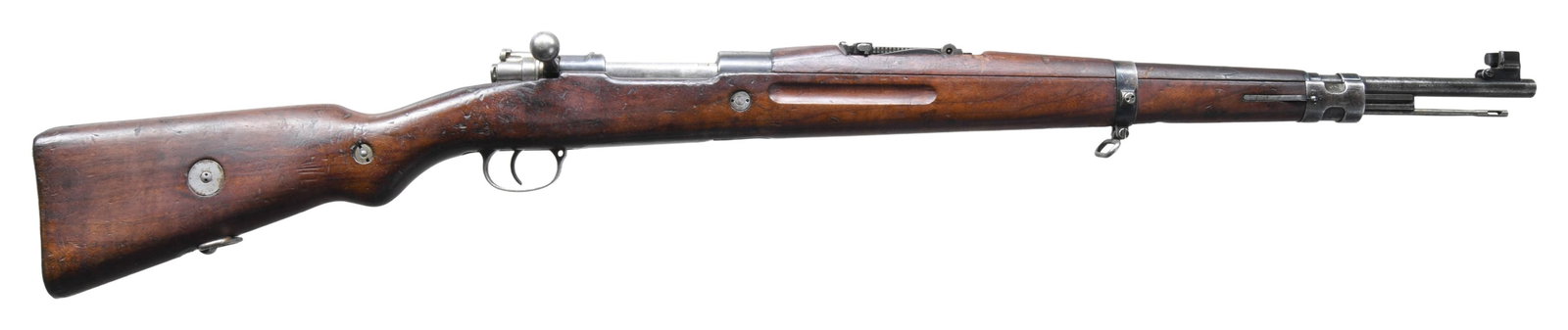 RARE KING CAROL CREST VZ-24 MAUSER BOLT ACTION: RIFLE. Cal. 8x57 (8mm Mauser). S# DR6645. Bbl. 23 1/4" with Century import marking. Standard VZ-24 sights with Czech front sight protectors. Original matching numbers on stock & receiver. Bolt is a co