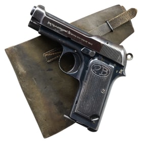 SCARCE BERETTA MODEL 1923, ITALIAN ARMY, HOLSTER.