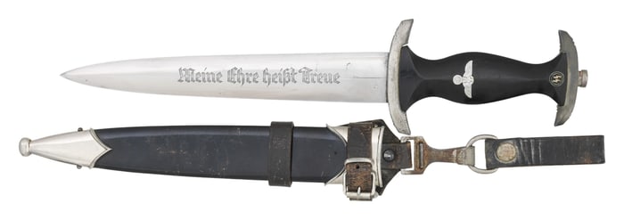 WWII GERMAN M1933 SS DAGGER WITH HANGER