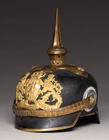 WWI GERMAN OFFICERS SPIKE HELMET FROM BAVARIA WITH