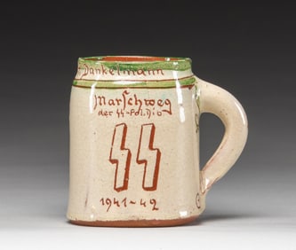 OBER. SCHARF. DANKELMANN'S SS REGIMENTAL MUG.