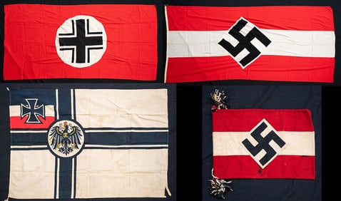WWII GERMAN FLAGS OR BANNERS.