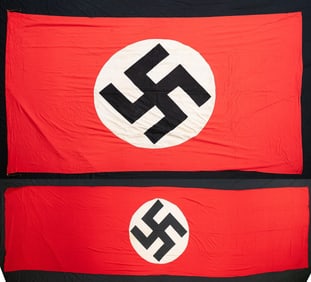 WWWII GERMAN FLAGS OR BANNERS.