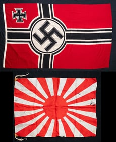 WWII GERMAN KRIEGSMARINE BATTLE FLAG AND JAPANESE