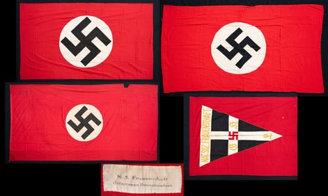 WWII GERMAN FLAGS OR BANNERS.
