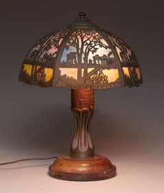 UNIQUE WWI TRENCH ART LAMP MADE FROM 75MM SHELL.