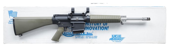 ARMALITE AR-10A4 SST GREEN SEMI AUTO CARBINE.