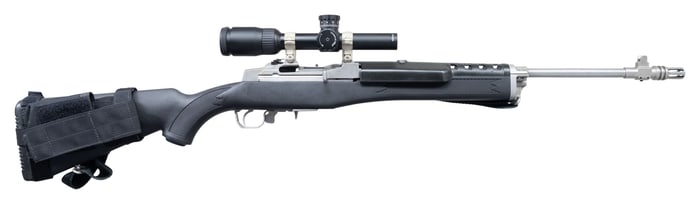 RUGER STAINLESS MINI-14 RANCH SEMI AUTO RIFLE WITH