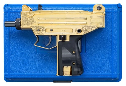 BEAUTIFUL, AS NEW, GOLD PLATED 1 OF 100 UZI
