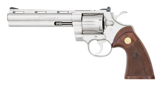 COLT NICKELED PYTHON DA REVOLVER.