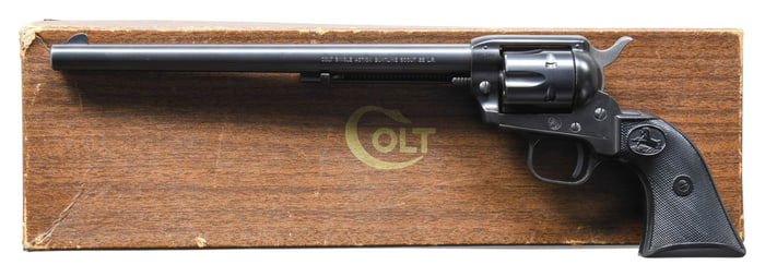 COLT 22 LR BUNTLINE SCOUT REVOLVER & ORIGINAL BOX.