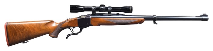 1974 MFG. 458 WIN. MAG. RUGER NO. 1-H TROPICAL
