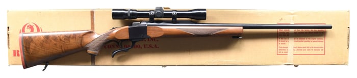 NEAR EXC., 6MM REM RUGER NO.1-B SINGLE SHOT RIFLE