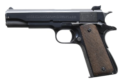 PRE-WWII COLT ADJ. SIGHT NATIONAL MATCH SEMI AUTO