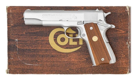 COLT NICKEL SERIES 70 GOVERNMENT MODEL SEMI-AUTO
