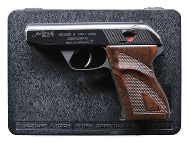 H&K HK4 SEMI AUTO PISTOL W/ THREE CONVERSION KITS.