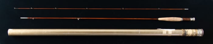 ORVIS DELUXE 2 PIECE IMPREGNATED BAMBBO FLY ROD.