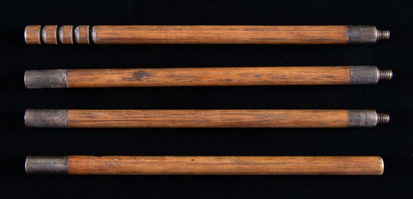 ORIGINAL FOUR PIECE WOOD CLEANING ROD FOR EARLY