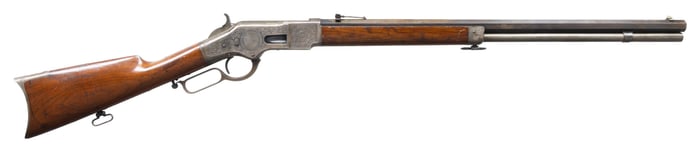 WINCHESTER 1866 ENGRAVED SILVER PLATED LEVER