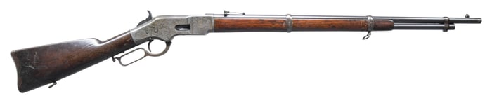 WINCHESTER 3RD MODEL 1866 SILVER FINISHED ENGRAVED