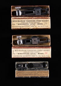 LOT OF 3 BOXED WINCHESTER VERNIER OR PEEP SIGHTS.