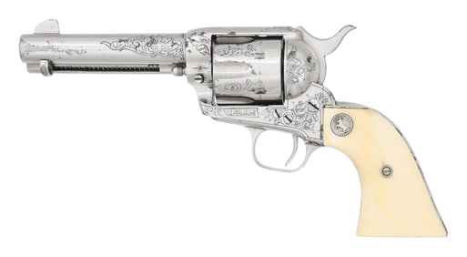 WILBUR GLAHN FACTORY ENGRAVED COLT IST GEN. SAA
